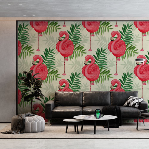 Fototapete - Flamingosi