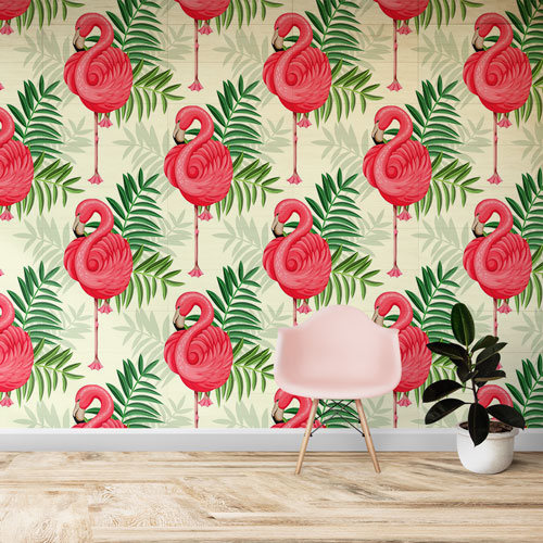 Fototapete - Flamingosi