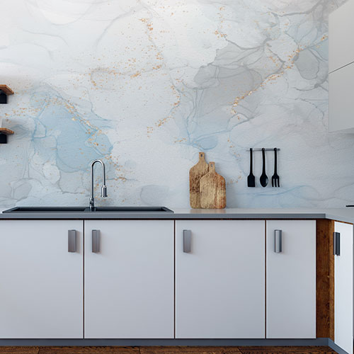 Fototapete - Plavo sivi mermer