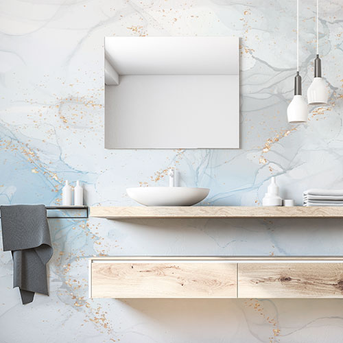 Fototapete - Plavo sivi mermer